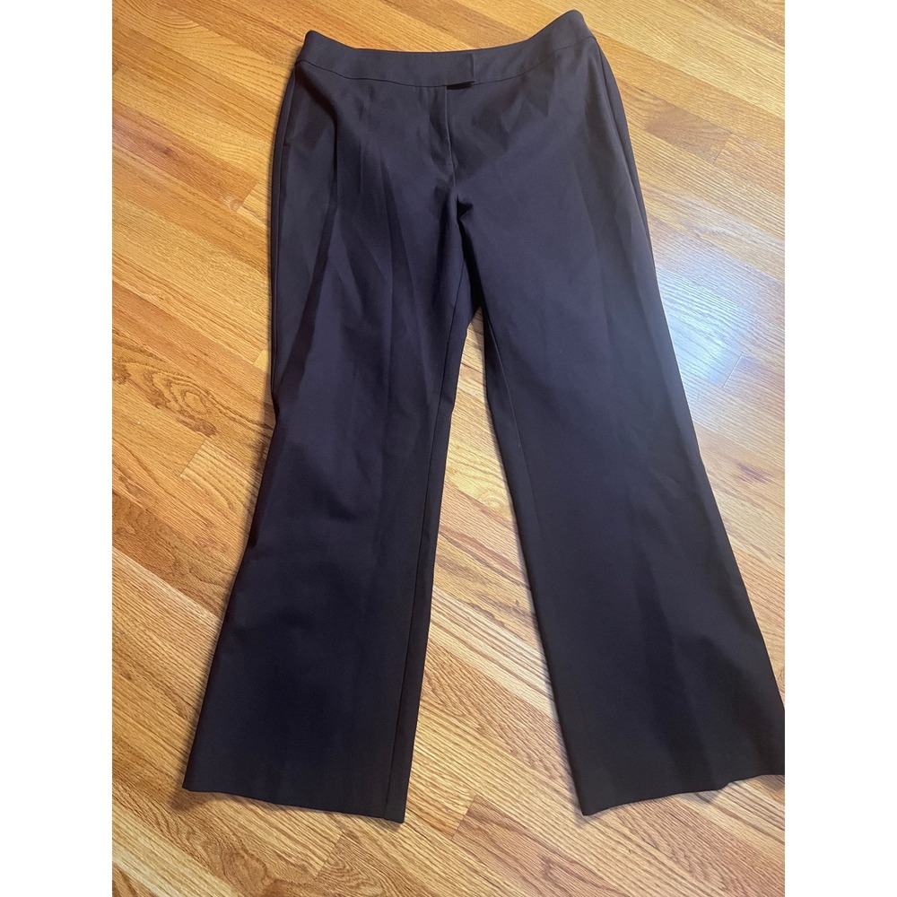 Chico's Women's HIgh Rise Dress Pants Trouser  Stretch Brown Size 2 Short 12